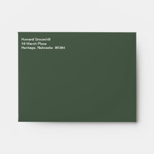 White Text Mailing Fashionable Gray-Asparagus Envelope