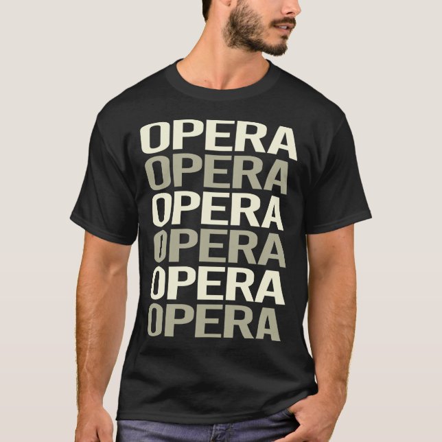 White Text Opera T-Shirt (Front)