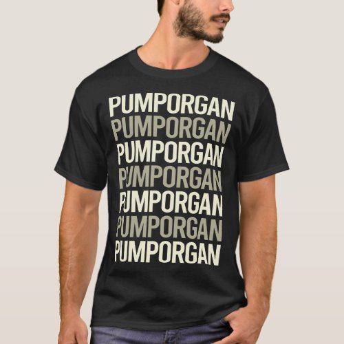 White Text Pump Organ T_Shirt