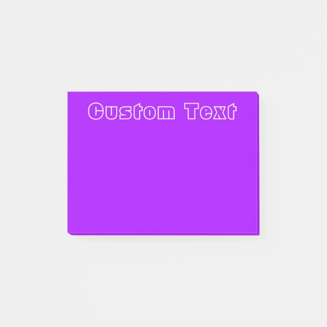 White Text | Simple Purple Post-it Notes (Front)