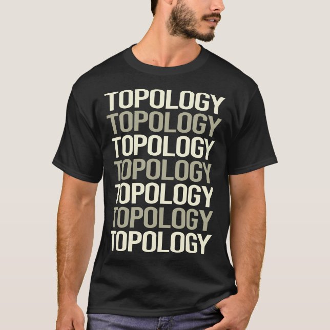 White Text Topology T-Shirt (Front)