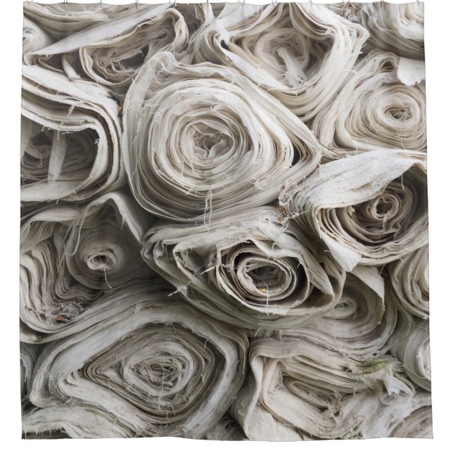 White textile lot shower curtain (Front)