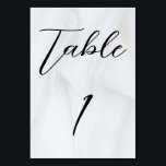 White Texture Wedding Table Card Number 1<br><div class="desc">Customize this item exactly the way you want it by replacing the current placeholder image shown with an image of your own. Add some custom text to personalize even further and choose your favorite fonts,  colors and styles.</div>