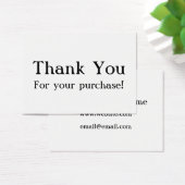 White Thank You For your Purchase Cards (Desk)
