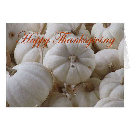 White Thanksgiving Pumpkins Cards (Front Horizontal)