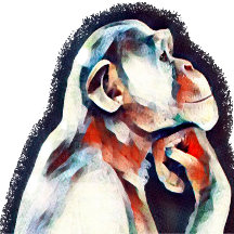 White thinker monkey