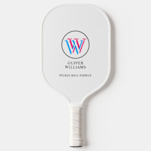White Three Layers Initial Pickleball Paddle