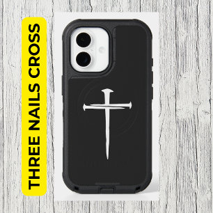 White Three Nails Cross Titus 2:2 iPhone 17 Case