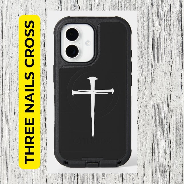 White Three Nails Cross Titus 2:2 Otterbox iPhone Case (White Three Nails Cross Titus 2:2 Otterbox iPhone Case)