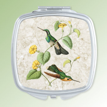 White Throated Mountain Hummingbird Compact Mirror by hummingbirder at Zazzle