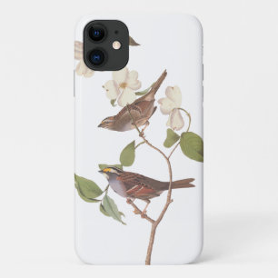 White-Throated Sparrow Audubon Birds in Dogwood iPhone 11 Case