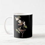 White Throated Sparrow Audubon Birds with Flowers Coffee Mug