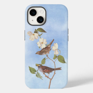 White Throated Sparrow Audubuon Bird with Flowers Case-Mate iPhone 14 Case