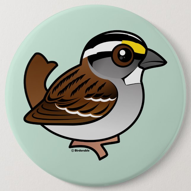 White-throated Sparrow Button (Front)