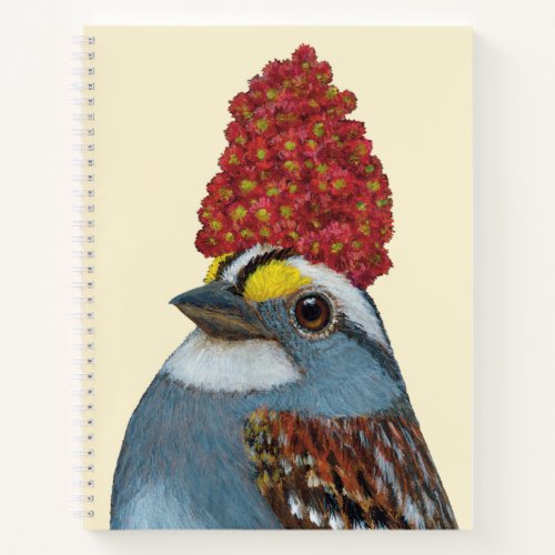 white throated sparrow Clarence spiral notebook