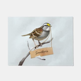 White throated sparrow customize family name