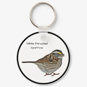 White-Throated Sparrow Keychain