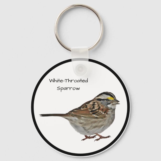 White-Throated Sparrow Keychain (Front)