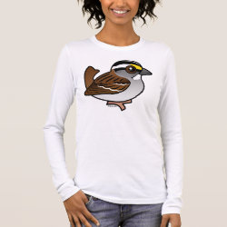 White-throated Sparrow Women's Basic Long Sleeve T-Shirt