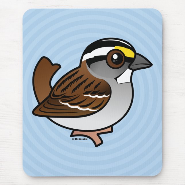 White-throated Sparrow Mouse Pad (Front)