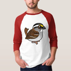 White-throated Sparrow Men's Basic 3/4 Sleeve Raglan T-Shirt