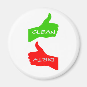 White Thumbs Up/Down Clean/Dirty Dishwasher Magnet