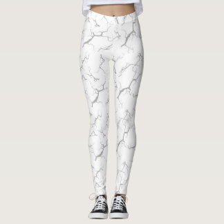 White tie dye leggings