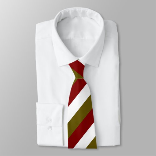 White Tie With Dark RedGreen Stripes