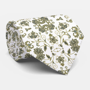 White tie with soft green olive décor