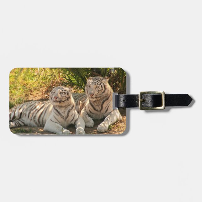 white-tiger-26.jpg luggage tag (Front Horizontal)