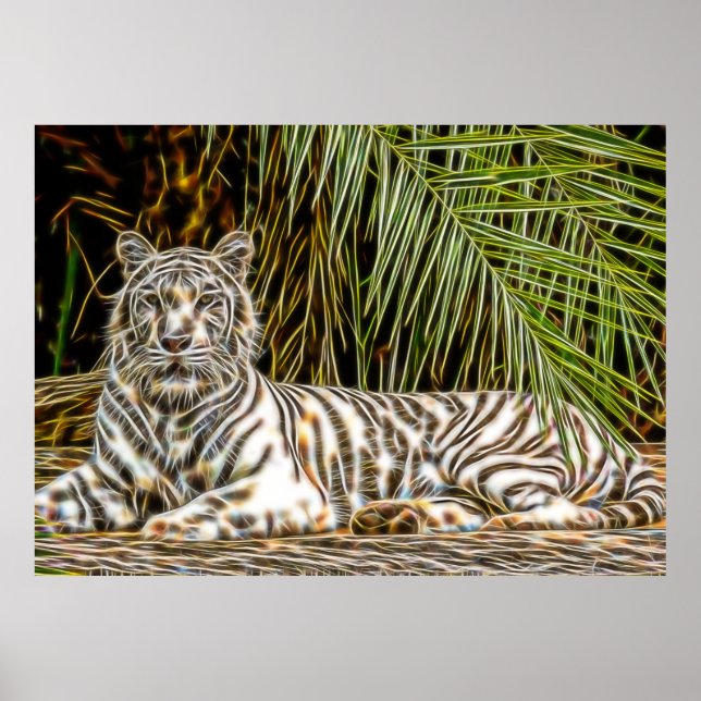 White Tiger Abstract Print (Front)