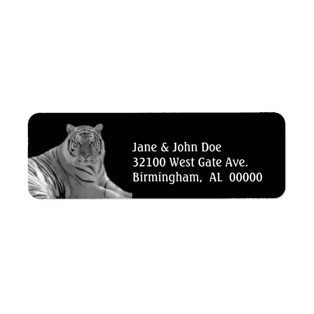 White Tiger Address Labels (Front)