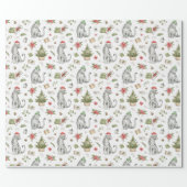 White Tiger and Snow Leopard Christmas Wrapping  Wrapping Paper (Flat)