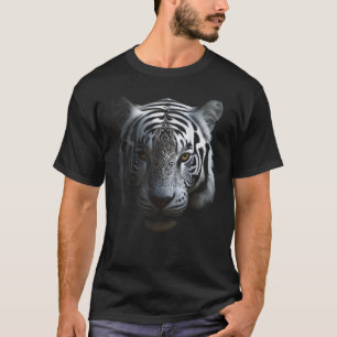 White Tiger Artwork - Mandala Animal Art Tiger T-Shirt