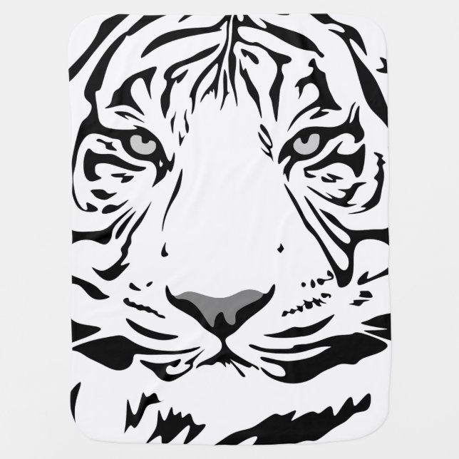 White Tiger Baby Blanket (Front)