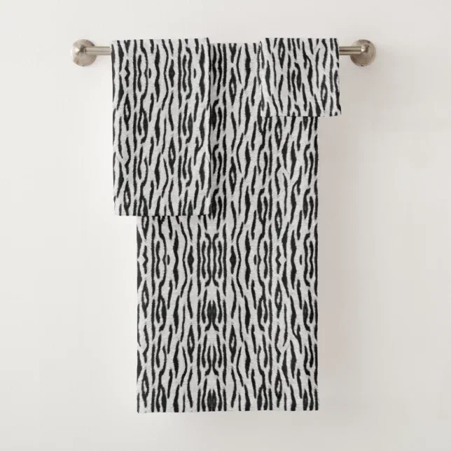 White Tiger Bath Towel Set Zazzle