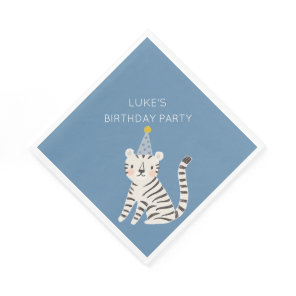 White Tiger Birthday Napkins