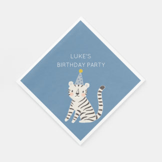 White Tiger Birthday Napkins