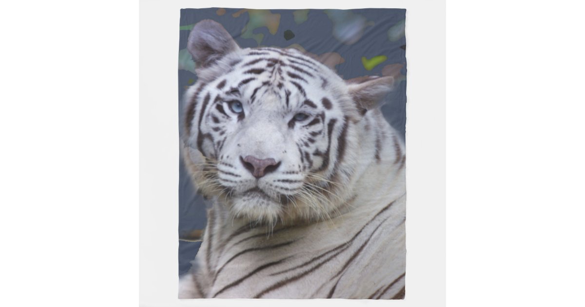 White tiger blanket Zazzle