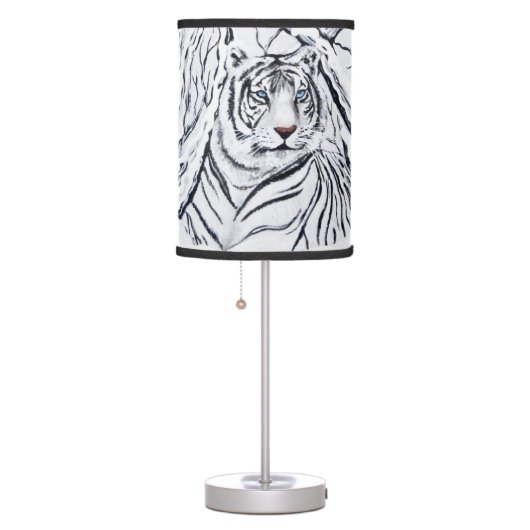 White Tiger Blending In Table Lamp (Right)