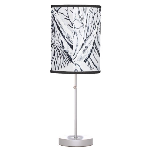 White Tiger Blending In Table Lamp (Front)