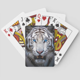 White Tiger Blue Eyes Poker Cards