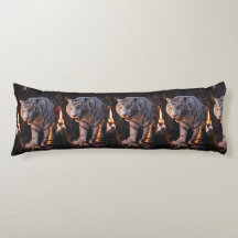 White Tiger Body Pillow – A Warm Glow in the Wild