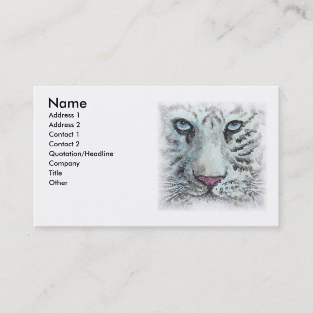 White tiger business card (Front)
