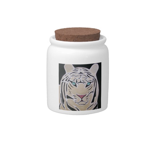WHITE TIGER CANDY JAR (Front)