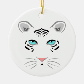 White Tiger Ceramic Ornament