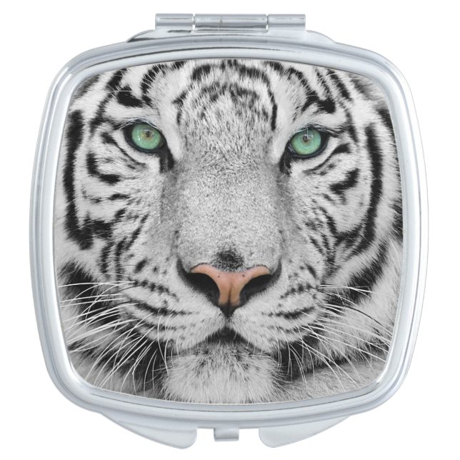 White Tiger Compact Mirror (Front)