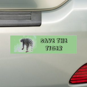 White Tiger Conservation Custom Bumper Sticker