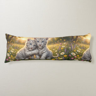 White Tiger Cub Body Pillow – Meadow Friendship