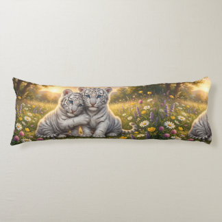 White Tiger Cub Body Pillow – Meadow Friendship